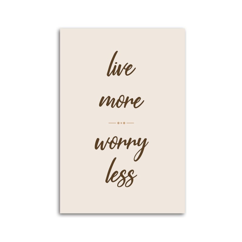 Bild auf Leinwand - Beschriftung Worry les | Feeby