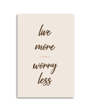 Bild auf Leinwand - Beschriftung Worry les | Feeby