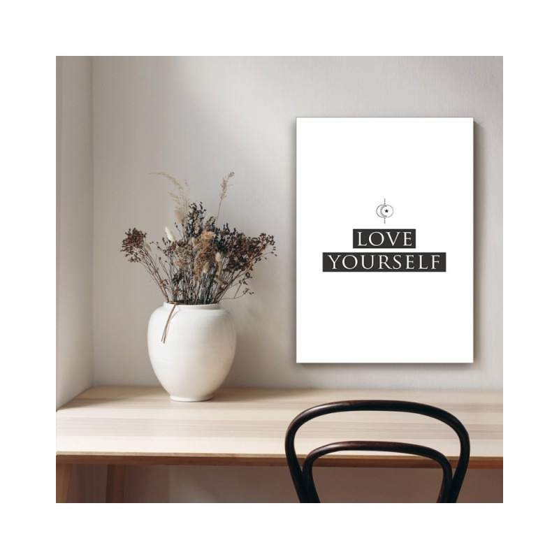 Leinwanddruck - Inschrift Liebe dich selbst | Feeby