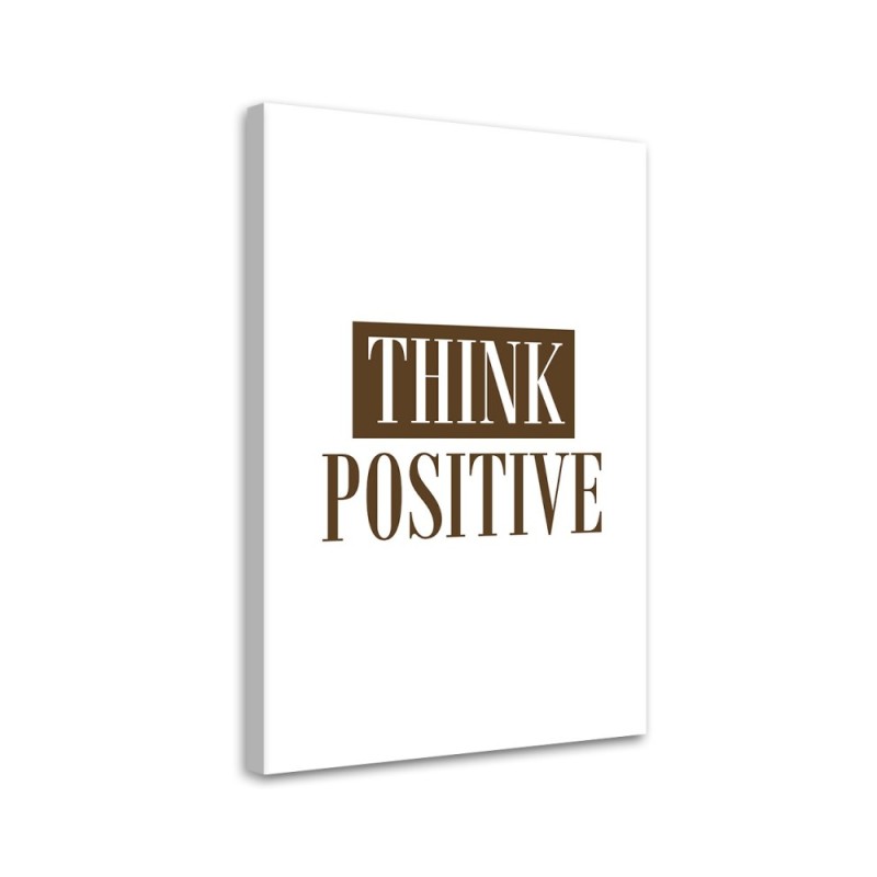 Leinwandbild modern - Inschrift Positiv denken | Feeby