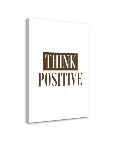 Leinwandbild modern - Inschrift Positiv denken | Feeby