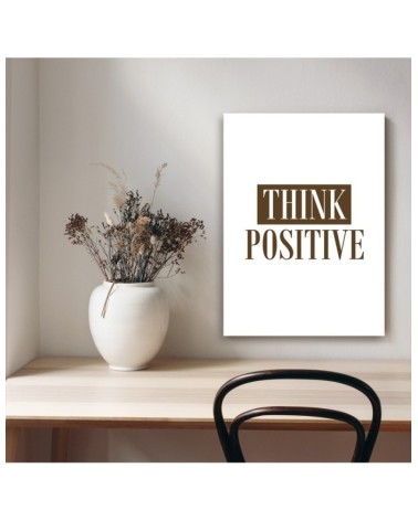 Leinwandbild modern - Inschrift Positiv denken | Feeby