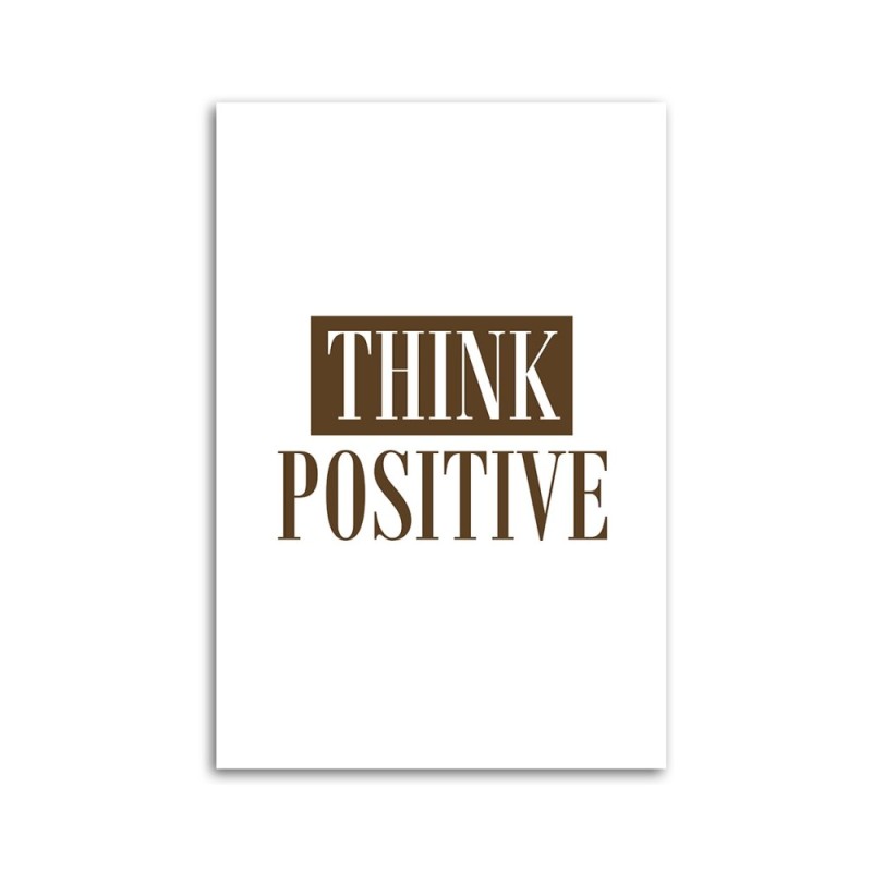 Leinwandbild modern - Inschrift Positiv denken | Feeby