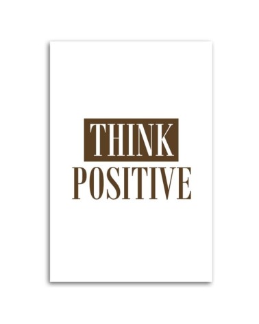 Leinwandbild modern - Inschrift Positiv denken | Feeby