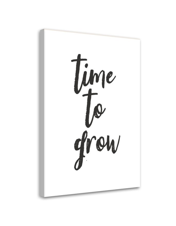Leinwandbild - Inschrift Zeit zum Wachsen | Feeby