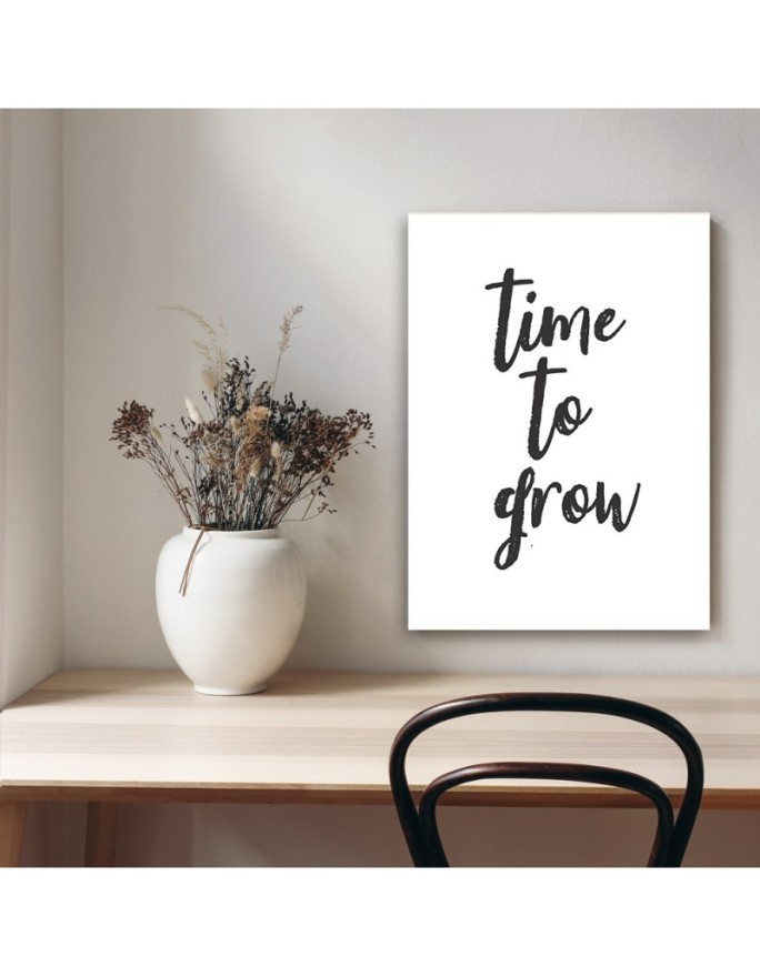 Obraz minimalistyczny nowoczesny z napisami -Time to grow | FEEBY