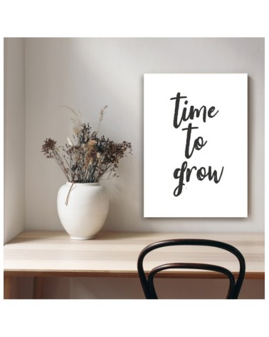 Leinwandbild - Inschrift Zeit zum Wachsen | Feeby