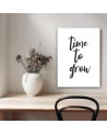 Obraz minimalistyczny nowoczesny z napisami -Time to grow | FEEBY
