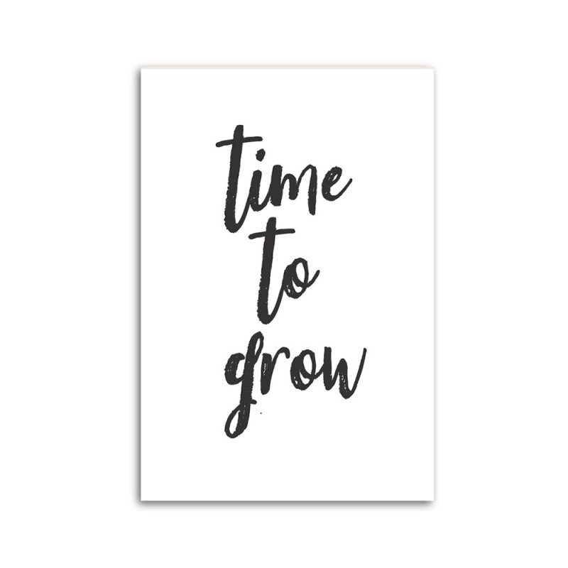 Leinwandbild - Inschrift Zeit zum Wachsen | Feeby