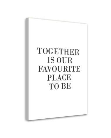 Typographic painting for wall - Together inscription