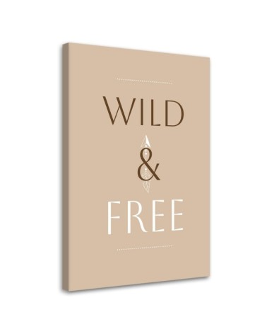 Leinwandbild - Beschriftung Wild & Frei | Feeby