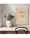 Obrazy z napisami do biura - Napis Wild & Free