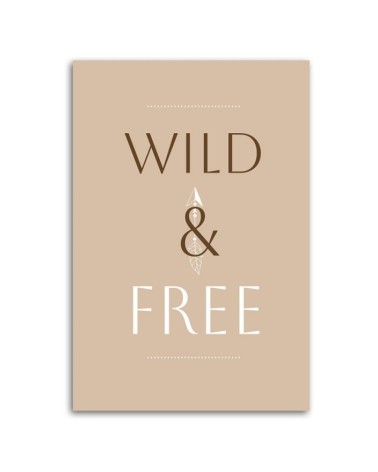 Leinwandbild - Beschriftung Wild & Frei | Feeby