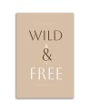 Obrazy z napisami do biura - Napis Wild & Free