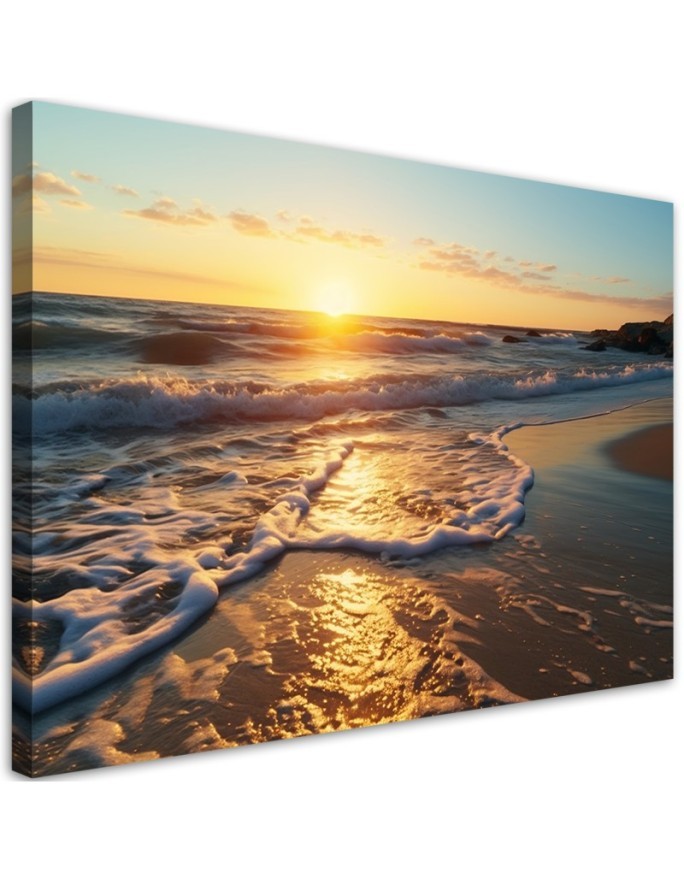 Modernes Wandbild - Sonnenuntergang am Strand | Feeby