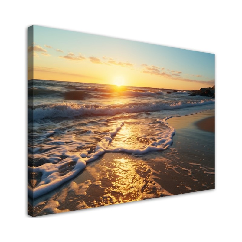 Modernes Wandbild - Sonnenuntergang am Strand | Feeby