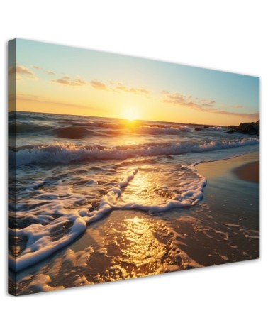 Modernes Wandbild - Sonnenuntergang am Strand | Feeby