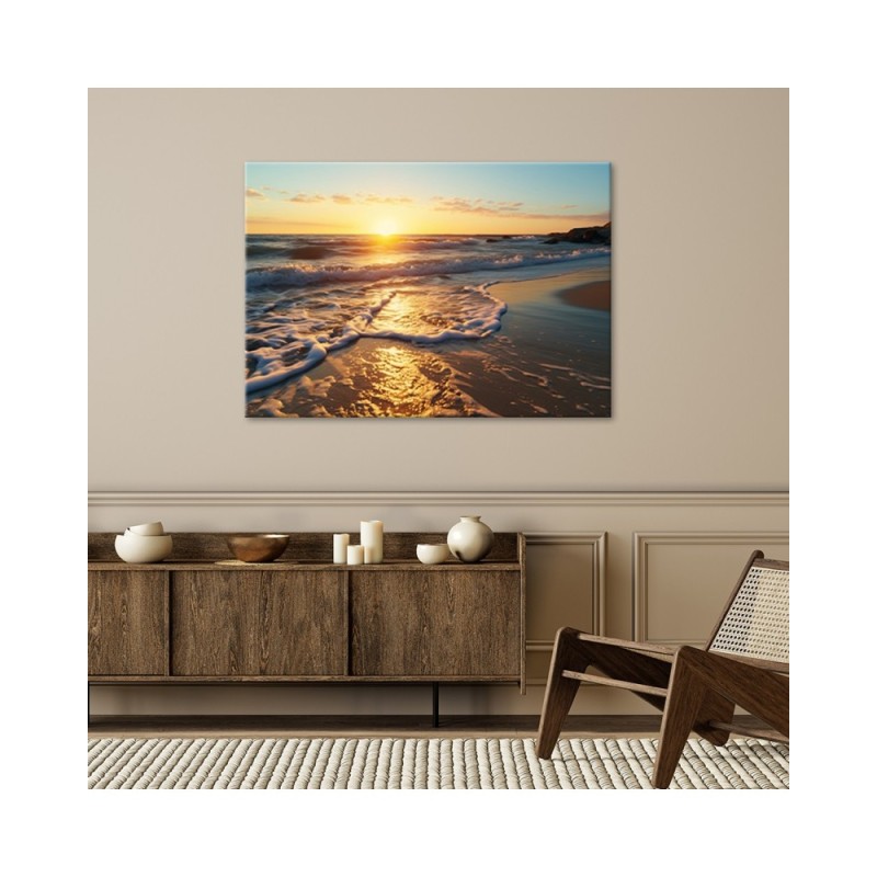 Modernes Wandbild - Sonnenuntergang am Strand | Feeby