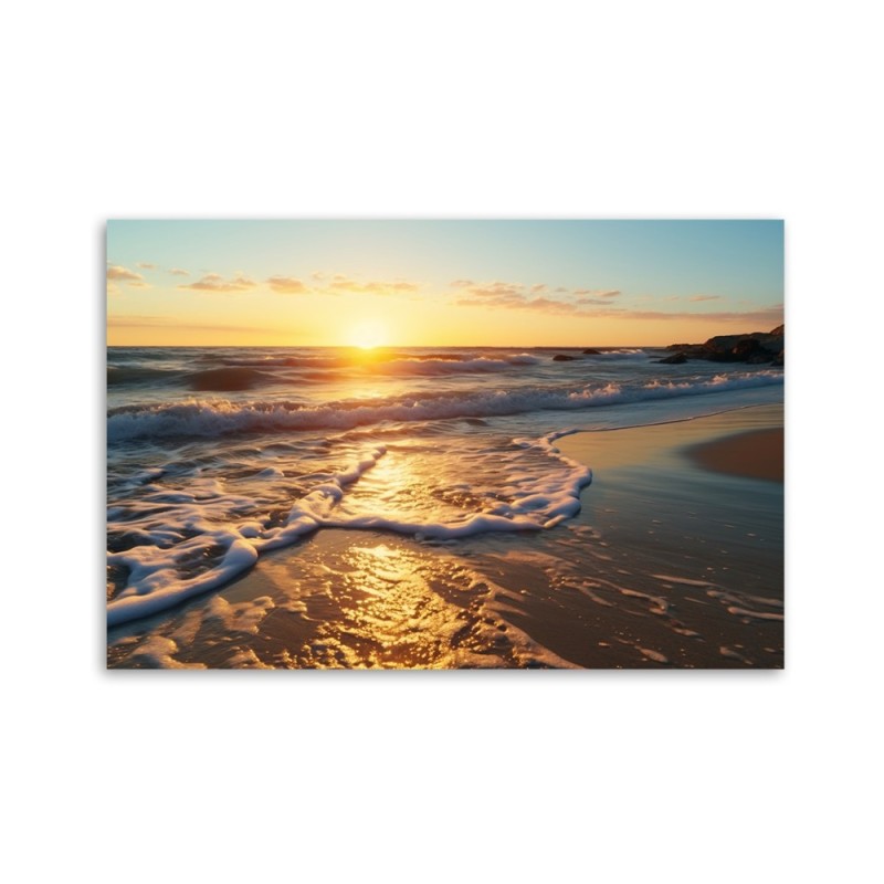 Modernes Wandbild - Sonnenuntergang am Strand | Feeby