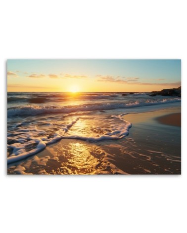 Modernes Wandbild - Sonnenuntergang am Strand | Feeby
