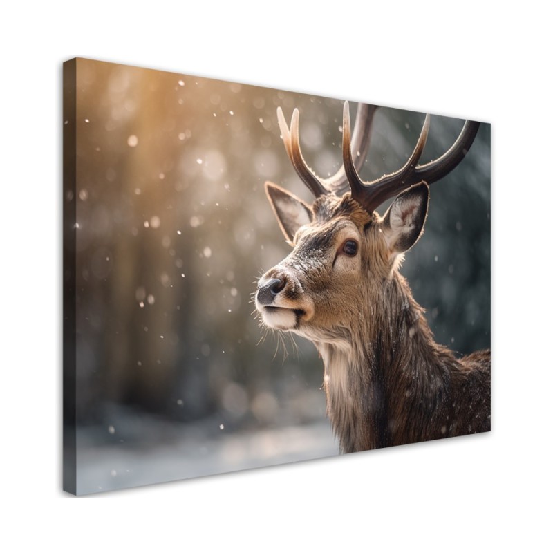 Bild auf Leinwand - Abstrakte Hirsche | Feeby