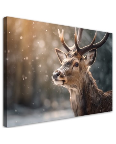 Bild auf Leinwand - Abstrakte Hirsche | Feeby