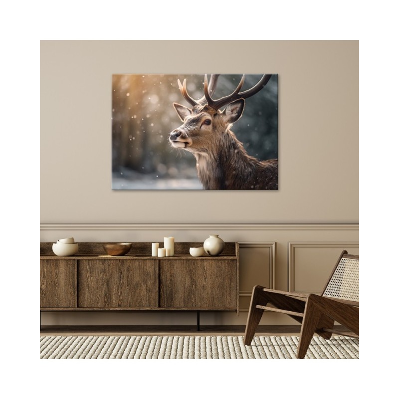 Bild auf Leinwand - Abstrakte Hirsche | Feeby