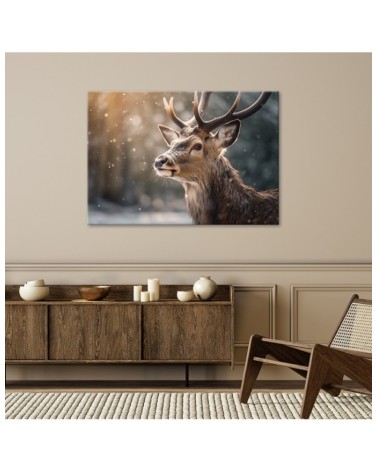 Bild auf Leinwand - Abstrakte Hirsche | Feeby