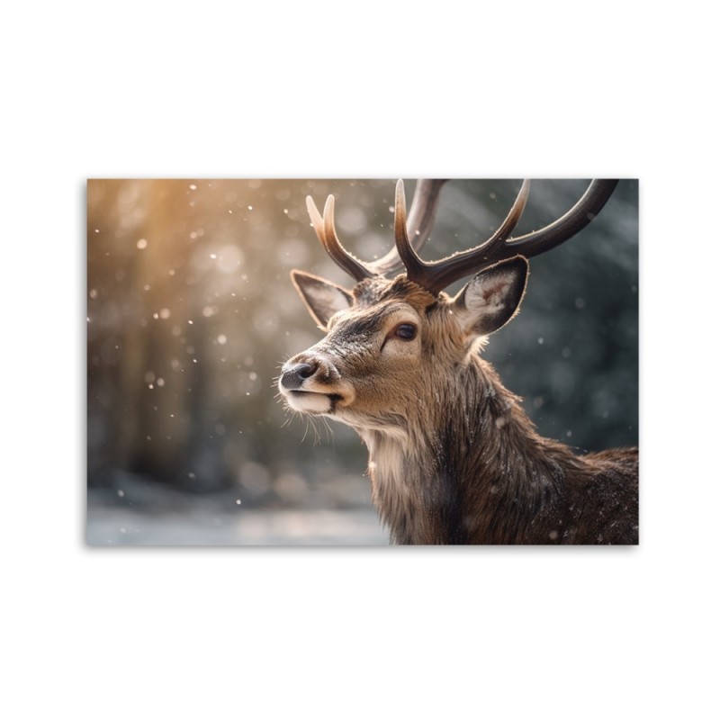 Bild auf Leinwand - Abstrakte Hirsche | Feeby