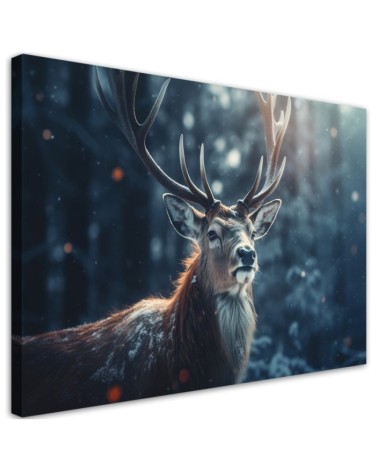 Leinwanddruck - Winterhirsch | Feeby