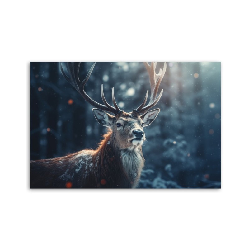 Leinwanddruck - Winterhirsch | Feeby