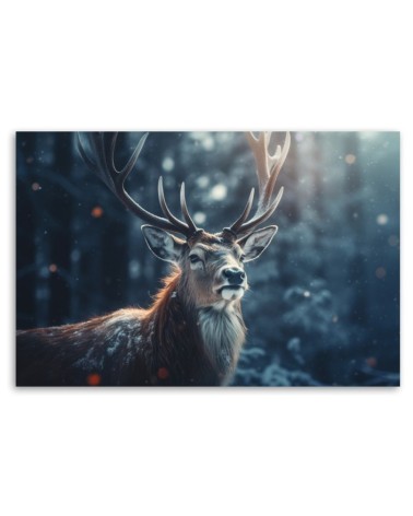 Leinwanddruck - Winterhirsch | Feeby
