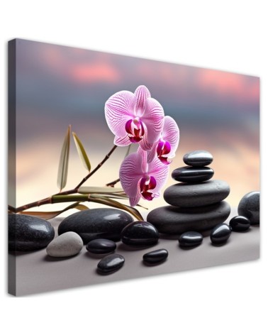 Leinwandbild modern - Orchidee Zen Spa | Feeby