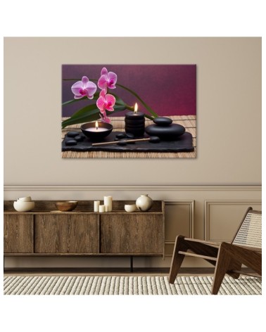 Leinwandbild - Orchidee Steine Zen Spa | Feeby