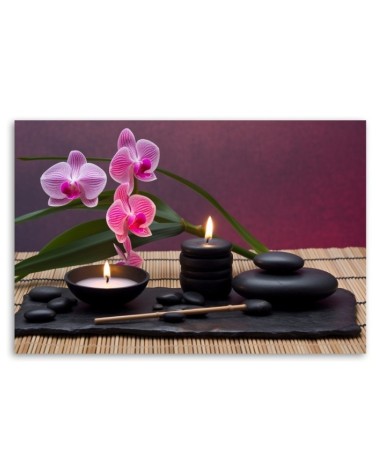Obraz nowoczesny na ścianę - Orchidea Kamienie Zen Spa