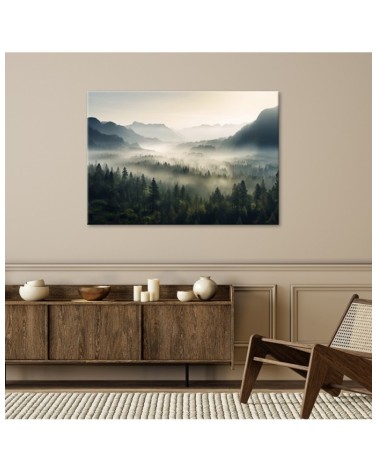 Bild auf Leinwand - Berglandschaft im Nebel | Feeby