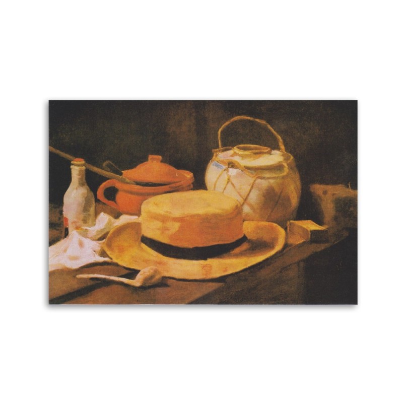 Leinwanddruck - Reproduktion Stilleben mit gelbem Strohhut | Feeby