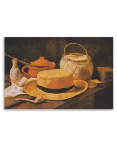 Leinwanddruck - Reproduktion Stilleben mit gelbem Strohhut | Feeby