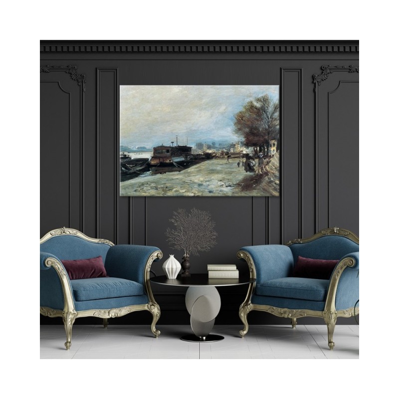 Leinwandbild - Boot am Ufer der Seine - Auguste Renoir | Feeby