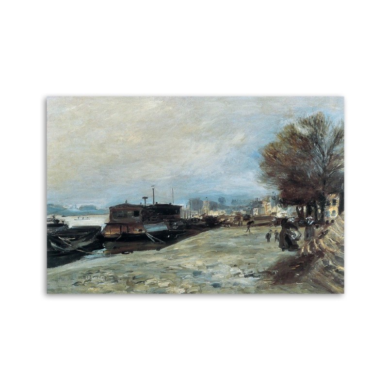 Leinwandbild - Boot am Ufer der Seine - Auguste Renoir | Feeby