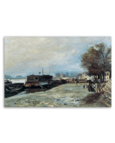 Leinwandbild - Boot am Ufer der Seine - Auguste Renoir | Feeby