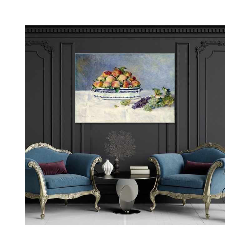 Leinwandbild - Stilleben mit Pfirsichen - Auguste Renoir | Feeby