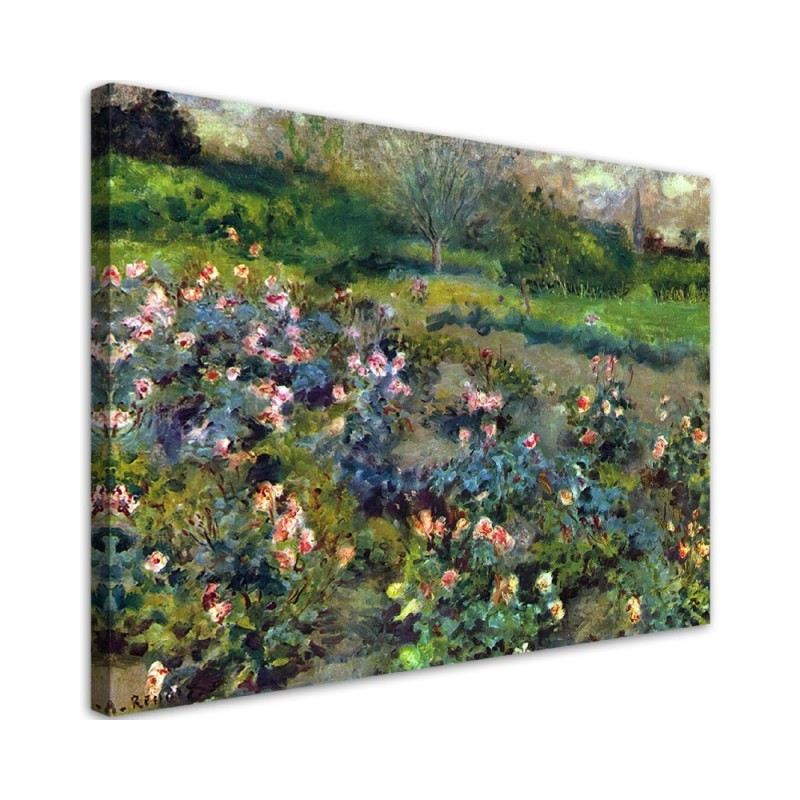 Bild auf Leinwand - Rosenhügel - Auguste Renoir | Feeby