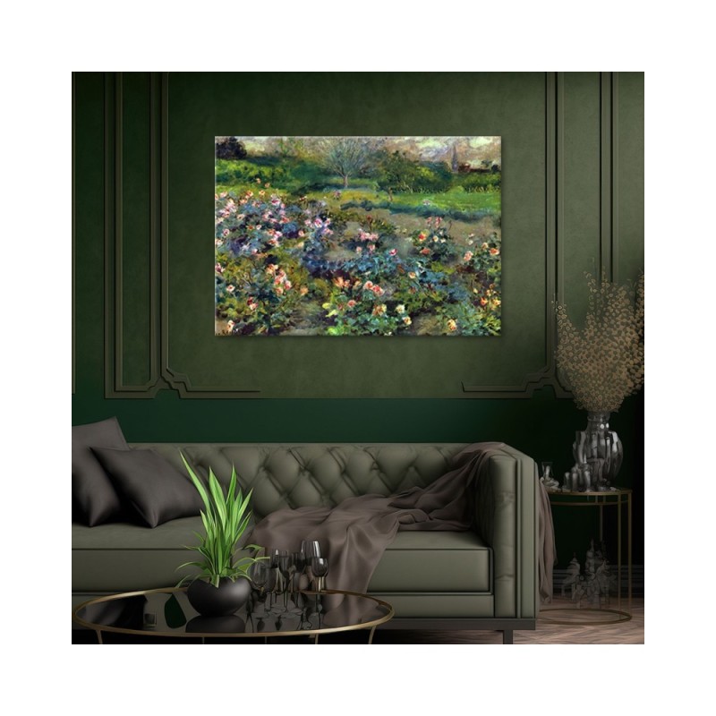 Bild auf Leinwand - Rosenhügel - Auguste Renoir | Feeby
