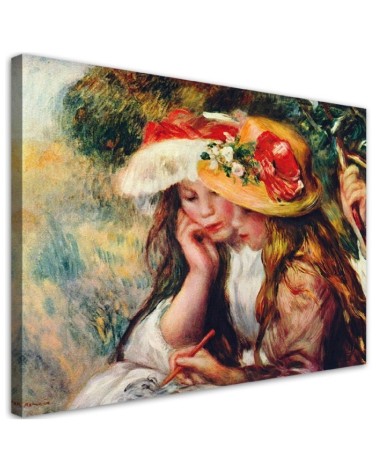 Canvas print reproduction - Two young girls at the piano | FEEBY