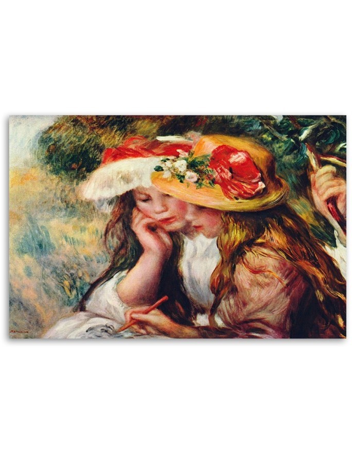 Canvas print reproduction - Two young girls at the piano | FEEBY