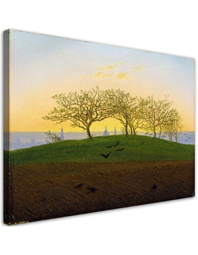 Canvas print reproduction - Hill and field near Dresden | FEEBY