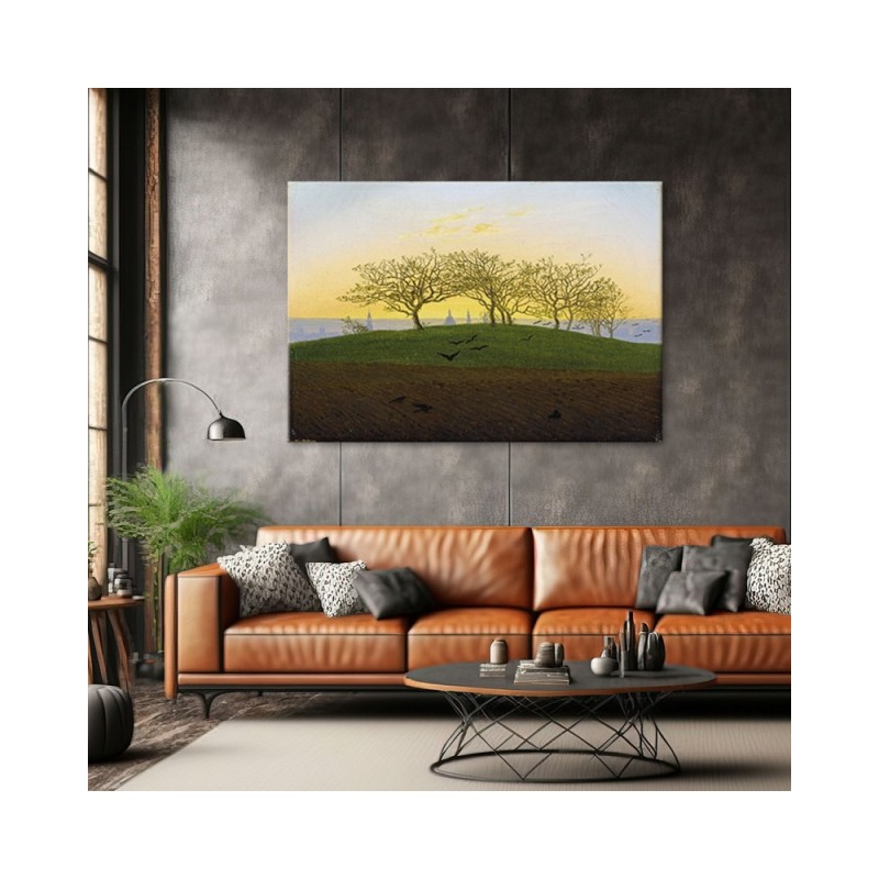 Bild - Hügel und Feld bei Dresden - Caspar David Friedrich | Feeby