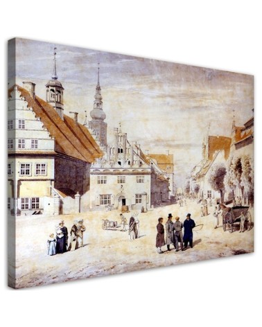 Canvas print reproduction - Market square in Greifswald | FEEBY