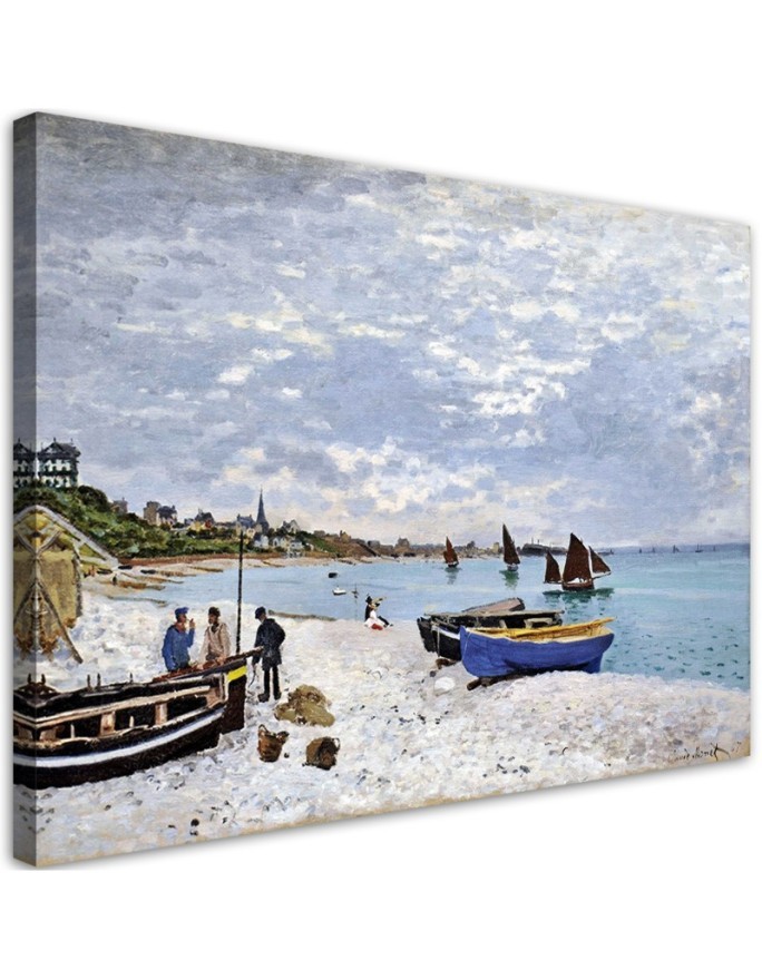 Leinwandbild - Strand bei Sainte Adresse - Claude Monet | Feeby